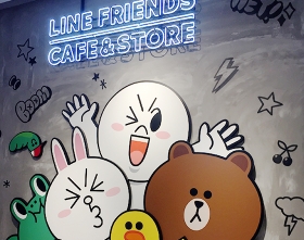 line friends发光字